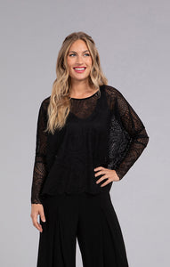 Sympli, 3241-3 Lace Reversible Cinch Top