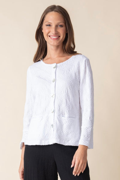 Habitat Spring/Summer, 20717 Peplum Swing Jacket, White