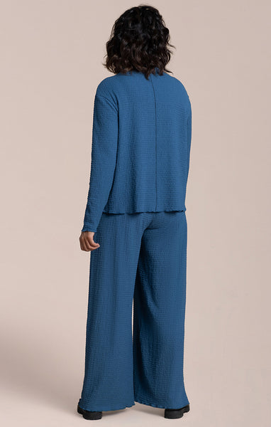 Sympli, PW22411X-3, Pop Collage Contrast Top, Lake