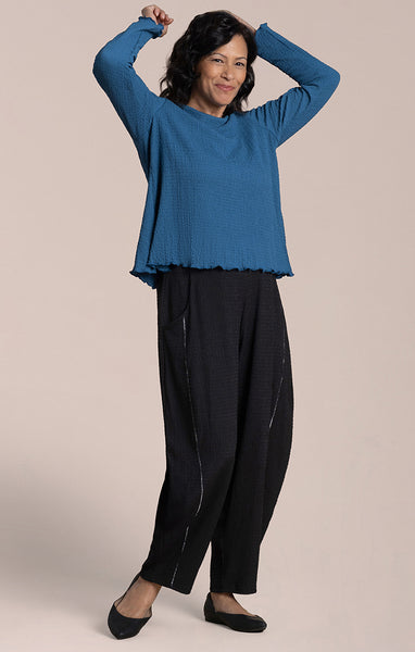 Sympli, PW22379-3 Pop Crew Neck Top, Lake