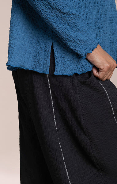 Sympli, PW22379-3 Pop Crew Neck Top, Lake