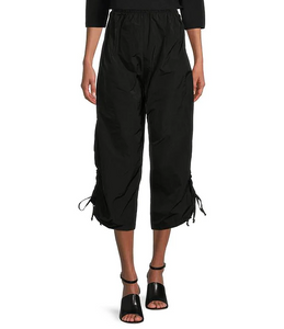 Bryn Walker, 78968 Side-Ruched Pant, Memory Crunch, Black