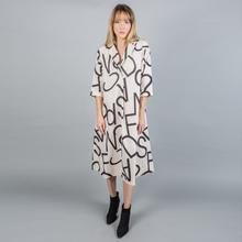 Paolo Tricot Sale, SD19758 Letter Print Dress 50% Off Regular Price
