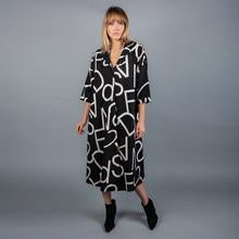 Paolo Tricot Sale, SD19758 Letter Print Dress 50% Off Regular Price