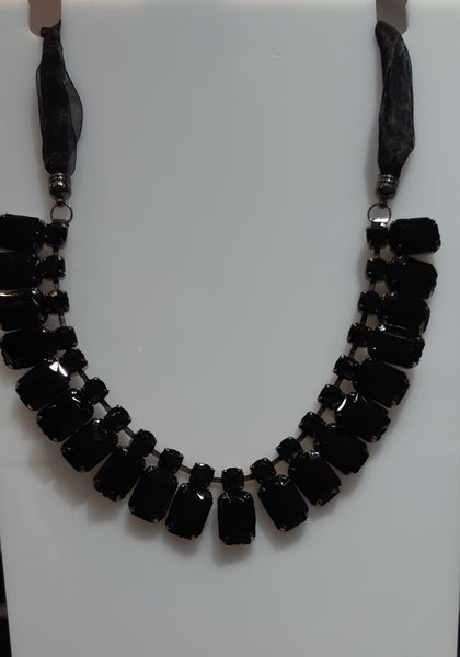Accessories, DNK 061 Black Jet Crystal Necklace