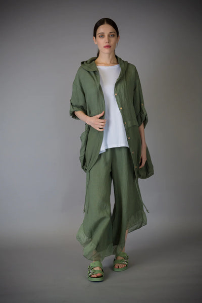 Paolo Tricot Sale, D11439 Linen Button Tunic 50% Off Regular Price