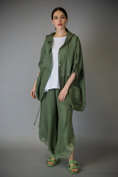 Paolo Tricot Sale, D11439 Linen Button Tunic 50% Off Regular Price