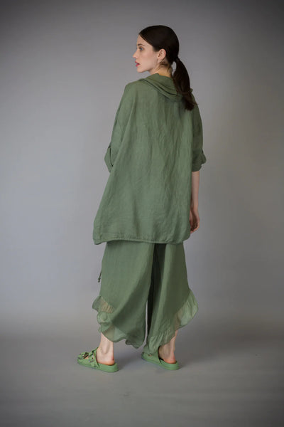 Paolo Tricot Sale, D11439 Linen Button Tunic 50% Off Regular Price