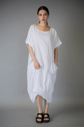 Paolo Tricot Sale, D11489 Linen Dress with Pockets 50% Off Regular Price