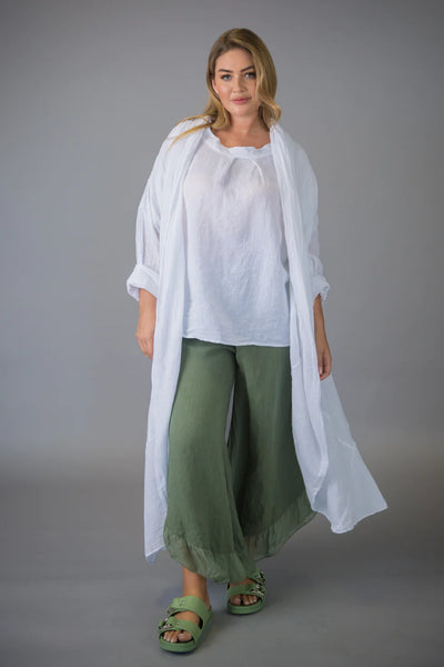 Elissia by Paolo Tricot, SG7193 Long Linen Duster