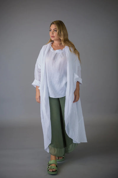 Elissia by Paolo Tricot, SG7193 Long Linen Duster