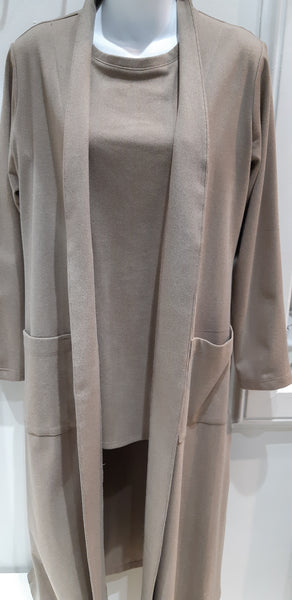 Compli K Sale, 32017 Long Duster Cardigan, Sand