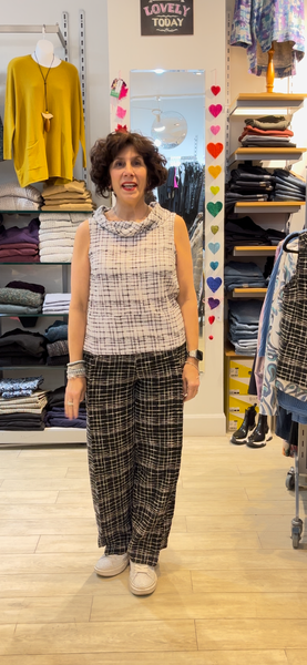 LIV Spring/Summer Sale, 285065 Cowl Topper White/Black 50% Off Regular Price