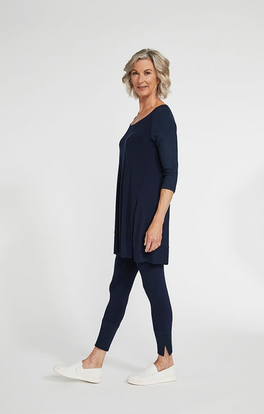 Sympli, 23167-2 Motion Trim Raglan Tunic, 3/4 Sleeve