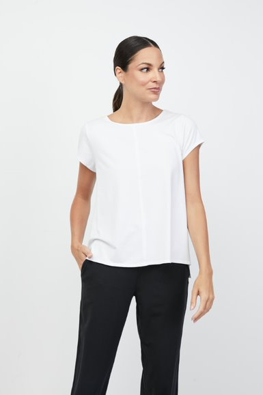Olivia/Liv, 320310 Cap Sleeve Tee, White