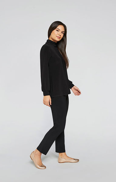 Sympli, 22238-3 Turtleneck Gathered Sleeve Top