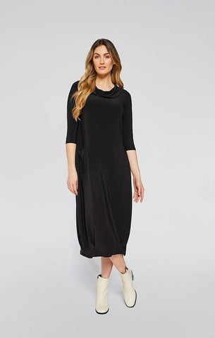 Sympli, 28118-2 Angel Seam Pleat Hem Dress