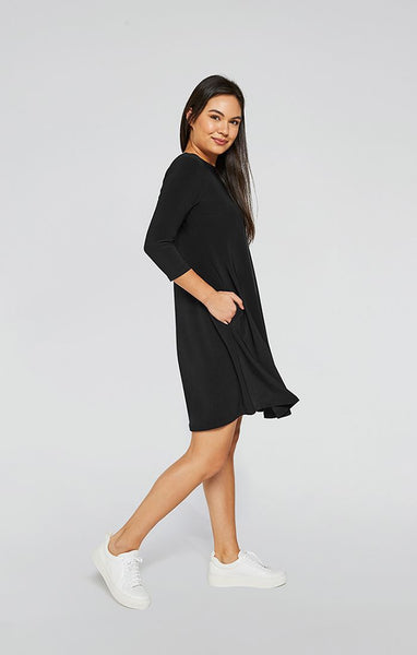 Sympli, 2895S-2 Trapeze Dress Short 3/4 sleeves